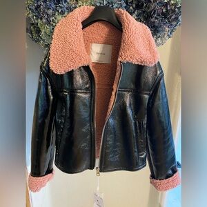 Bershkaw size small black and pink jacket